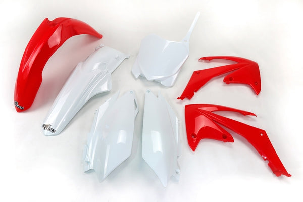 НЛО пластмасов комплект OEM цвят червен/бял Honda CRF250R/450R Hokit114@999