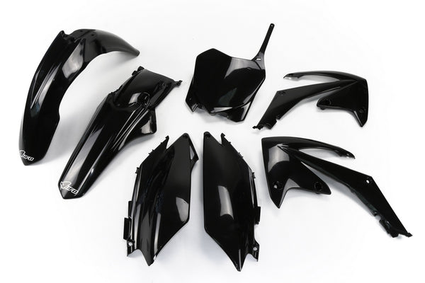 UFO Plastic Kit Black Honda CR250R/450R HOKIT114@001 