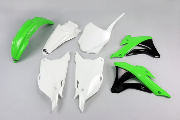 НЛО пластмасов комплект OEM цвят (2014) Зелен/бял/черен Kawasaki KX85 Kakit22@999