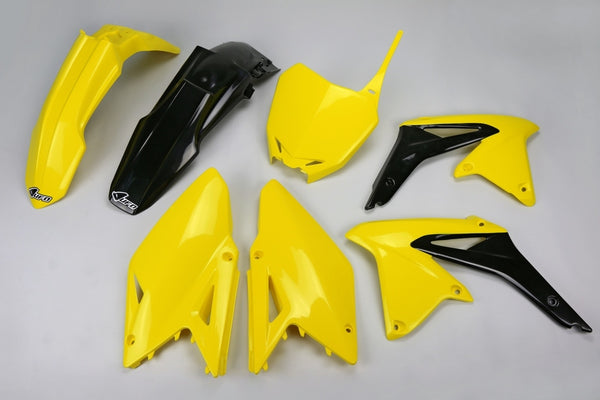НЛО пластмасов комплект OEM Color (2014) Жълто/черен Suzuki RM-Z450 Sukit417@999