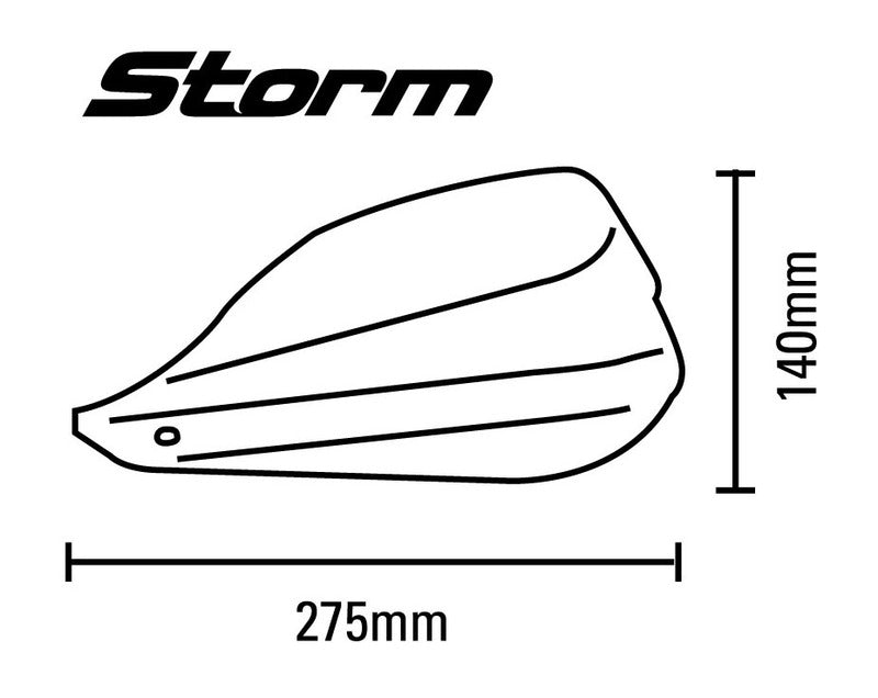 Barkbusters Storm Hanguads Комплект единична точкова скоба монтиране Ø22mm Черен STM-001-00 BK