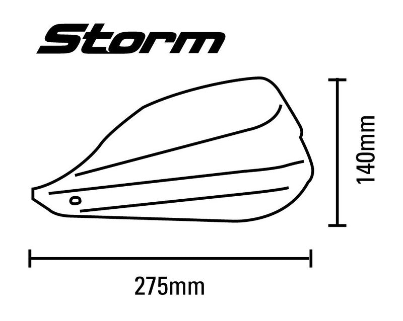 Barkbusters Storm Hanguads Комплект единична точкова скоба Ø25.4mm Черен STM-002-01-BK