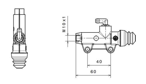 Brembo rear brake cylinder Ø11 mm - Natural anodized - 910.4776.01