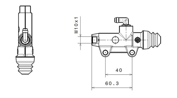 Brembo rear brake cylinder Ø13 mm - black - 910.a903.90