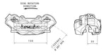 BREMBO P4 Front Left Brake Caliper Titanium Ø32mm 920.9970.16