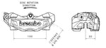 BREMBO M4 Front Left Brake Caliper Natural Ø32mm 920.B690.07