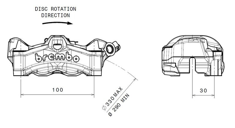 BREMBO Stylema Front Right Brake Caliper Black 920.D020.93