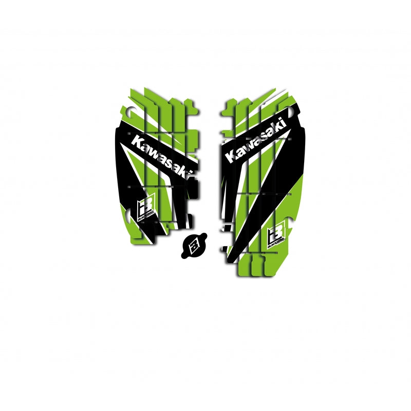 Blackbird Dream Graphic 4 Radiator Louvers Graphic Kit Kawasaki KXF A401n