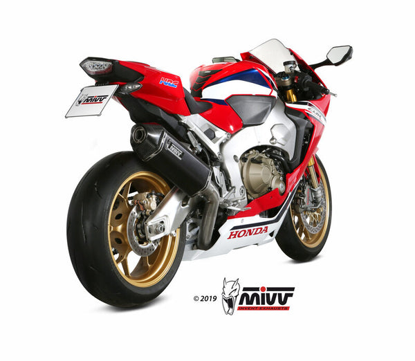 MIVV Speed ​​Edge Slip -On Steel Black/Carbon - Honda CBR1000rr H.070.LRB