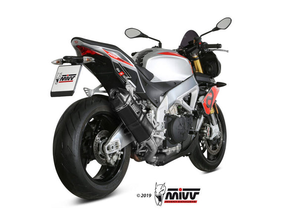 MIVV Speed ​​Edge Slip -On Steel Black/Carbone - Aprilia Tuono V4 1100 A.012.LRB