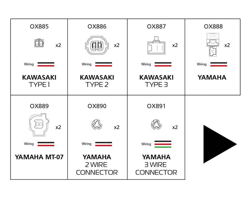 Оксфордски индикатор адаптер кабел - Yamaha 2 телена конектор OX890