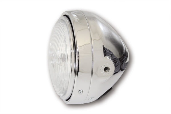 Shin Yo Headlight 5-3/4 "Corrugated Glass Chrome 223-015