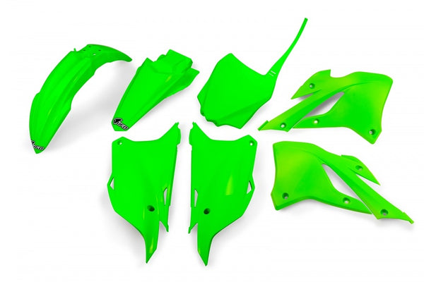 UFO Plastic Kit - Neon Green Kawasaki KX85 KAKIT229@AFLU 