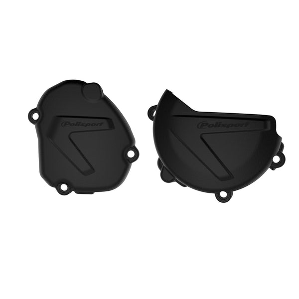 Policeport Clutch and Ignition Cover Protection Set Black - Yamaha YZ125 90937