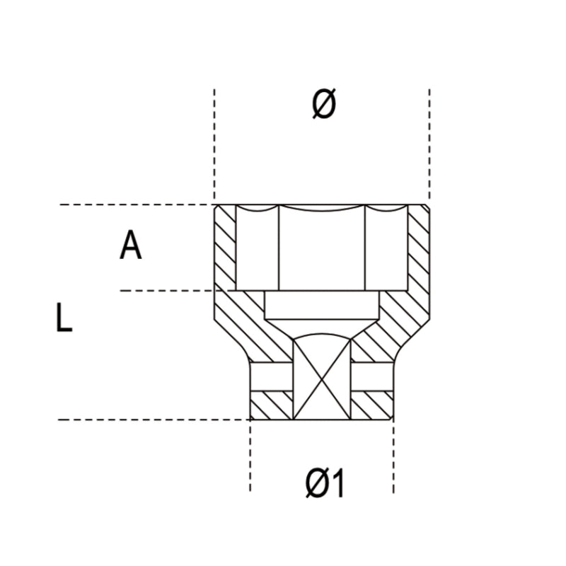 Beta Impact Socket Normal Series 65mm 007280065