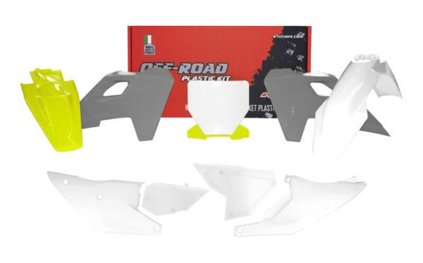 RACETECH Plastic Kit 7 parts – OEM Gray / White for Husqvarna (R-KITHSQ-OEM-533) 