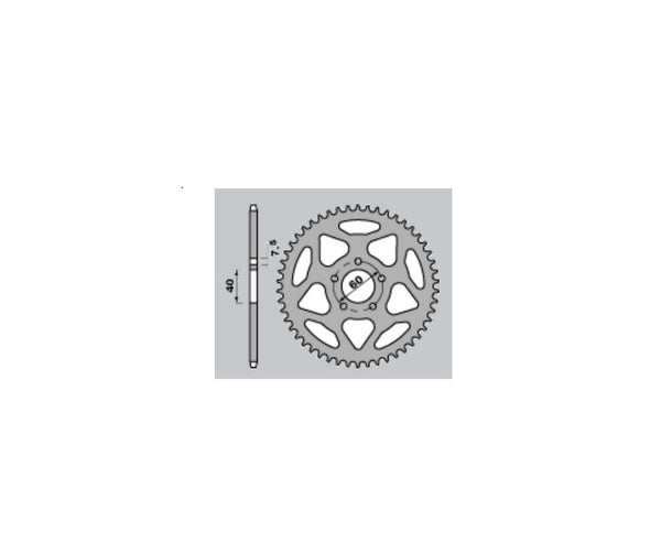 PBR Standard C45 Steel rear Sprock 4421 - 428 4421 55 C45