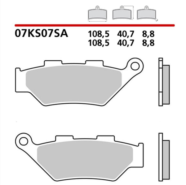 Brembo Snerited спирачни накладки - 07KS07SA 07KS07SA
