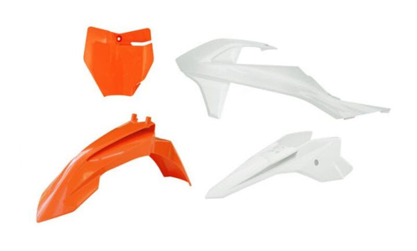 Пластмасов комплект Racetech Plastic-4 Оранжеви /бели до KTM R-Kitktm-AR4-050