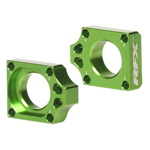 RFX PRO Rear Axle Adjuster Blocks Green FXAB2020099GN