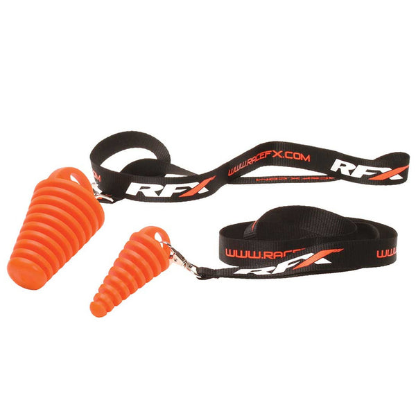 RFX Race 4-Stroke Exhaust Bung with Lanyard - Orange FXWT9004T55OR 