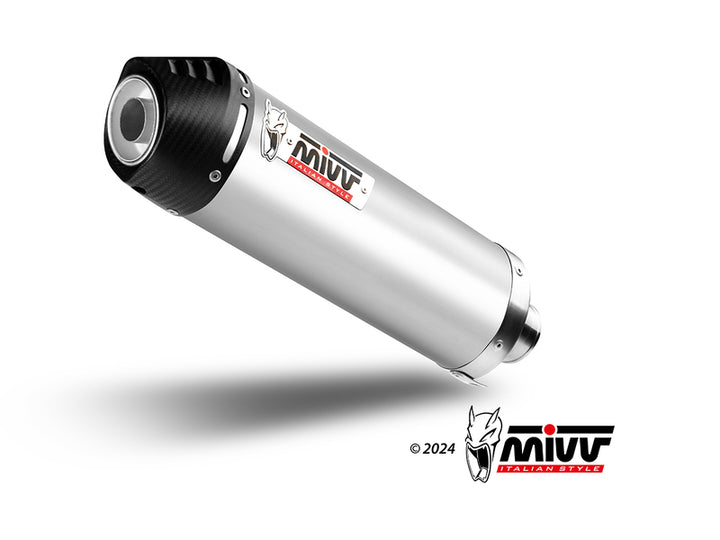 MIVV Oval Silencer KT.021.LNC i närbild, fristående produktbild för ACC. EXHAUST och fordonstillbehör i e-handelskategori.