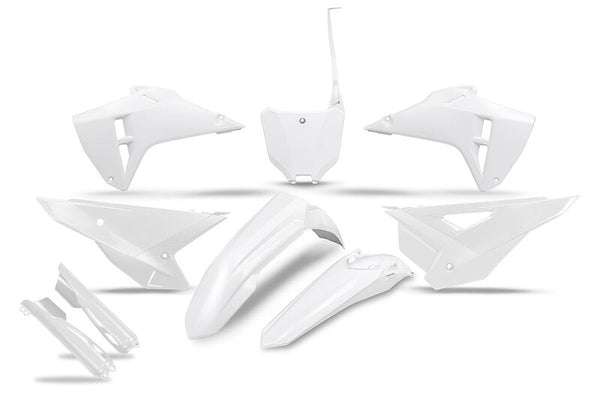 Комплект за пълна пластмаса на НЛО с вилични охранители - Matte White Hokit127f@041