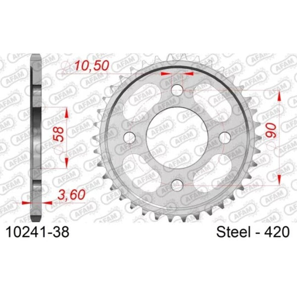 AFAM Standard Steel заден Spropet 10241 - 420 10241-38