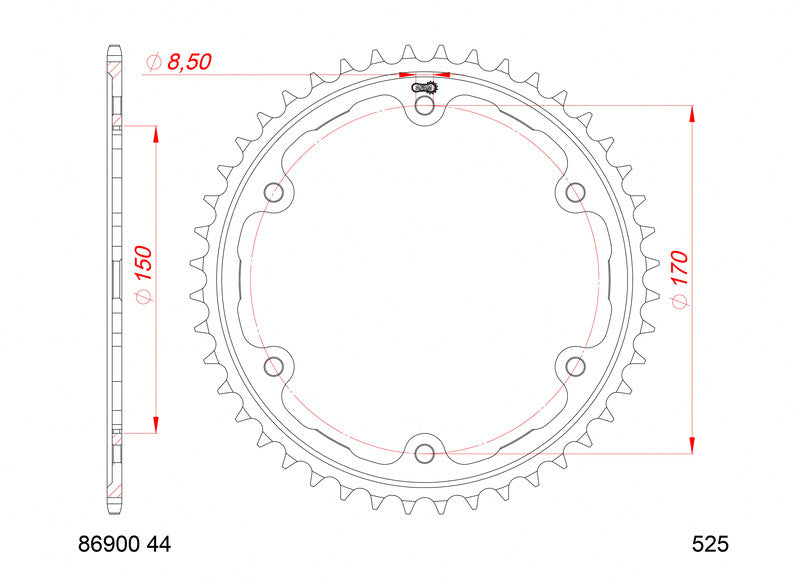 AFAM Standard Steel заден Spropet 86900 - 525