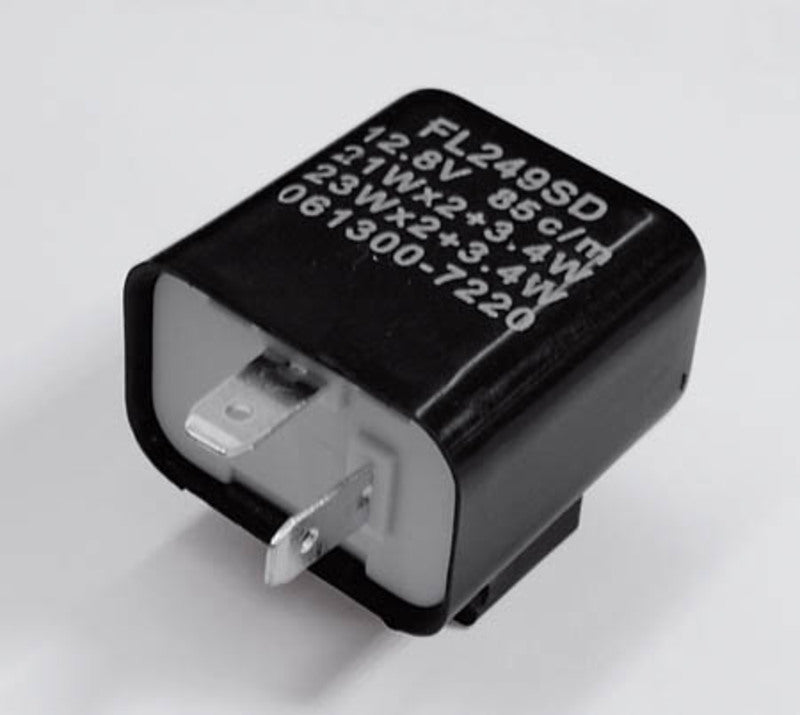 Shin Yo Flasher Relay, 2 терминала, 12V 21W, черен 208-012