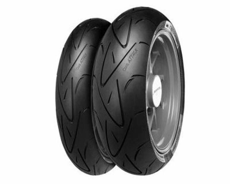 Continental 2 Tire Pack Contisport Attack (120/70 ZR 17 + 180/55 ZR 17)