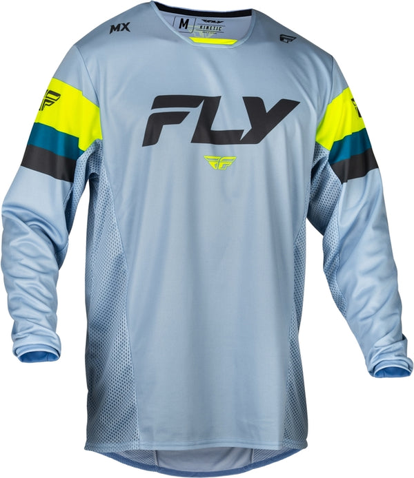 Fly Racing Kinetic Prix Jersey-Ice Gray/Charcoal/Hi-Vis 377-421L