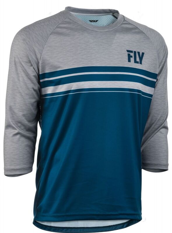 Fly Racing Ripa 3/4 MTB Jersey - Gray/Blue 352-8028S