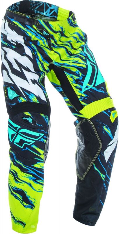 Fly Racing Kinetic Relapse Pants Lime/Blue Sz 28 370-43528