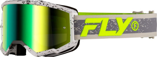 Избягайте състезателни зони Кръстосани очила тъмносив/Hi-vis-IRIDESCEND GREEN MIRROR LENS