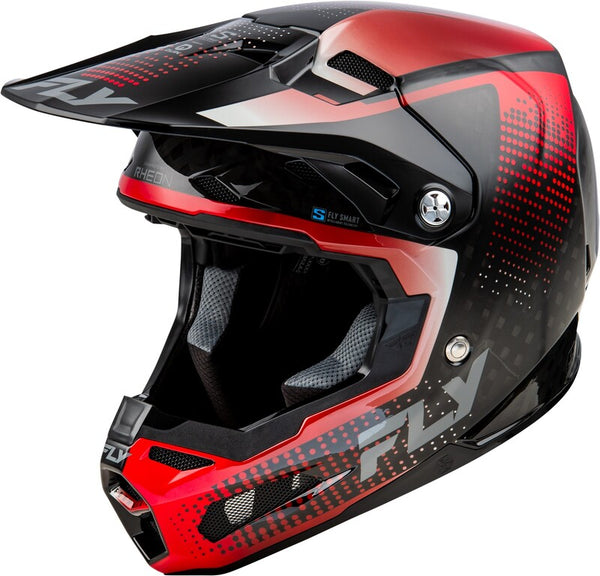 Каска за въглеродни протоколи на Fly Racing Formula - Black Carbon/Red 73-4465x