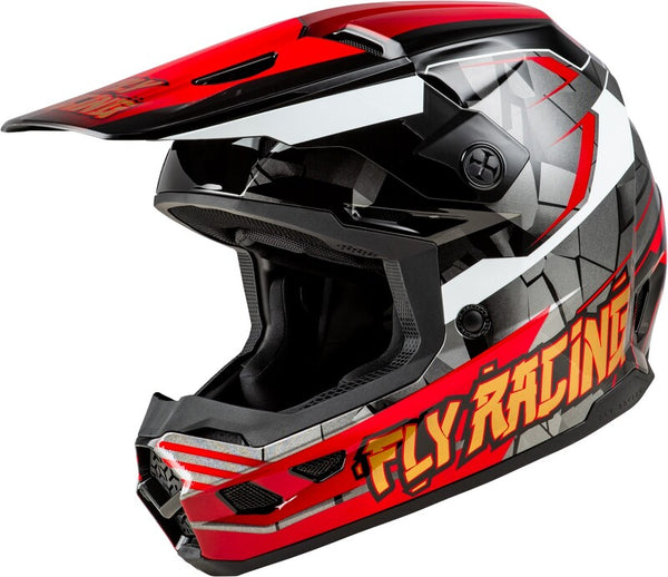 Кинетични младежки шлем на Fly Racing - червено/бяло 73-8667yl