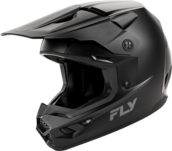 Кинетична солидна младежка шлем на Fly Racing - Matte Black 73-8673ys