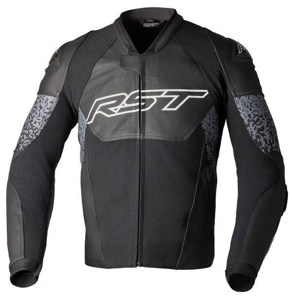 RST Pro Series Supersport-K CE Leather Jacket-Black/Gray 103560BLK-50