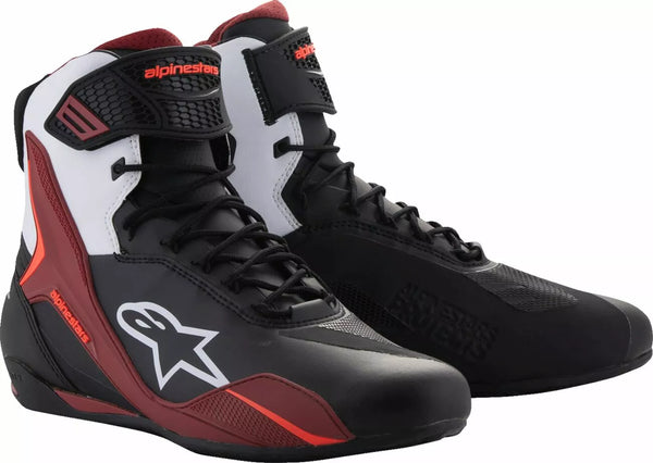 Alpinestars (Road) Shoes Faster-4 BK/WH/DK RD 12 2510425-1299-12