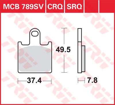 TRW спирачна подложка TRW MCB789SV MCB789SV