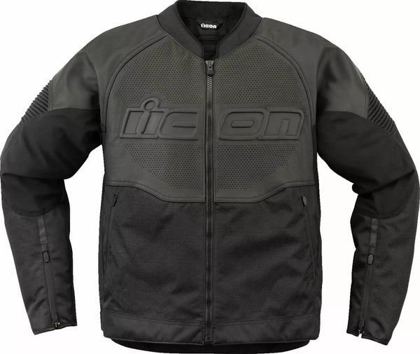 Icon Jacket Overlord3 Leather BK 2x 2810-4116