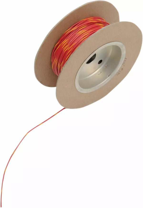 Namz Wire 18G 100 'Red W/Yel NWR-24-100