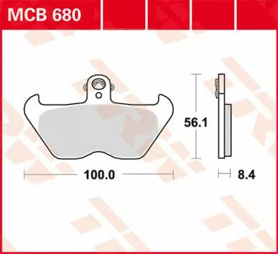 TRW спирачна подложка TRW MCB680 MCB680