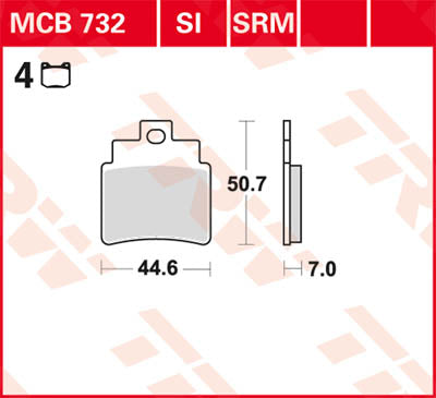 TRW спирачна подложка TRW MCB732 MCB732