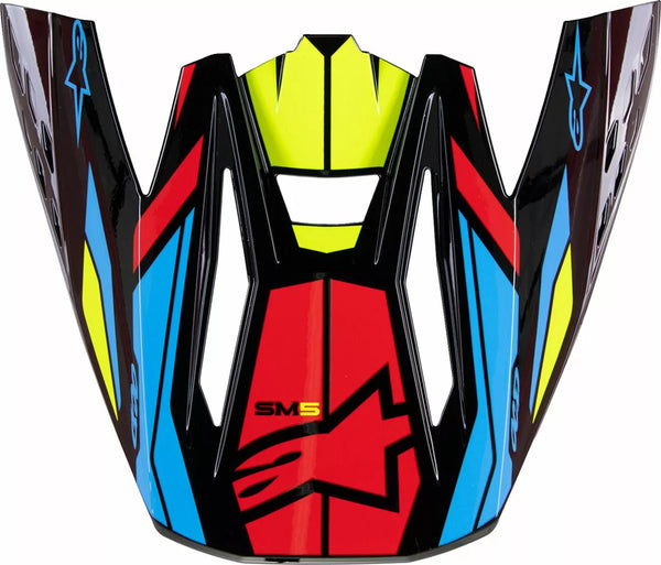 Alpinestars (MX) Visor SM5 Act2 BK/Y/R 8986023-1533-OS
