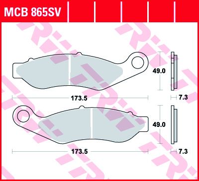 TRW спирачна подложка Sinter Front Street MCB865SV