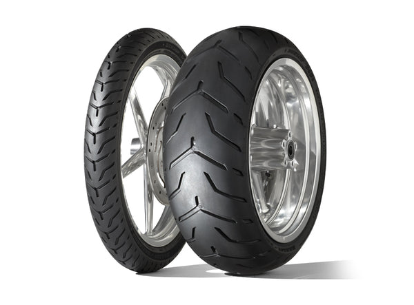 Dunlop Tyre D408 f www (Harley-D) Wide-White-SgeWall 130/90 B 16 M/C 67H TL