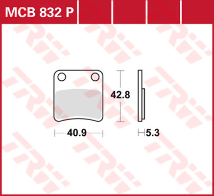 TRW спирачна подложка TRW MCB832P MCB832P
