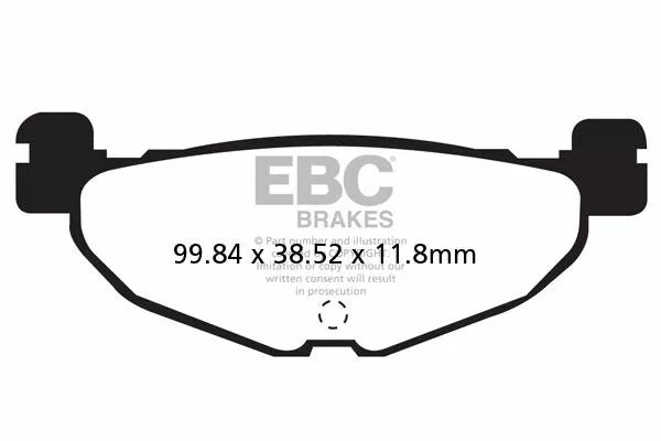 EBC спирачна накладка въглероден скутер SFAC408
